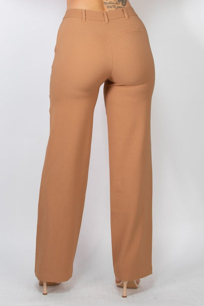P 792 - Striped Midrise Formal Pants
