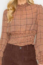 DT 1983 - Smocking Waist Long Sleeve Blouse