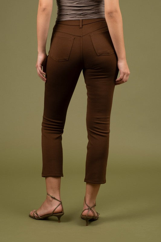 P 796 - Straight Leg Cropped Pants
