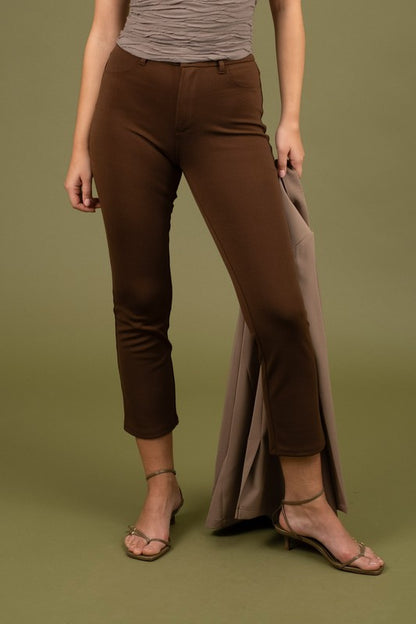 P 796 - Straight Leg Cropped Pants