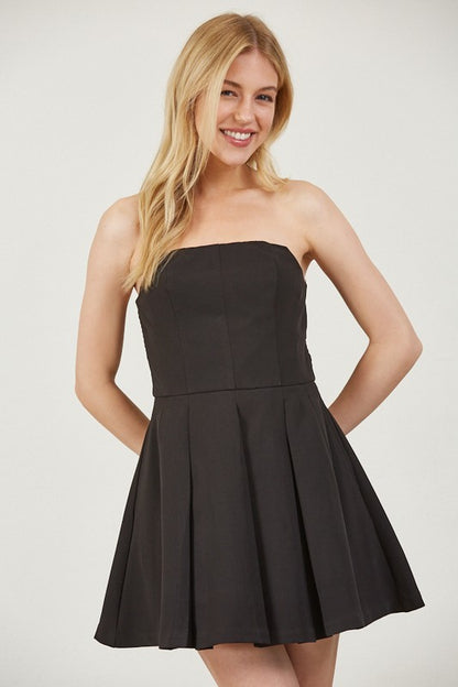 DD 1357 - Pleated Bustier Bubble Dress