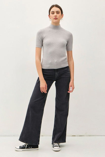 SWT 018 - Short Sleeve Knit Sweater