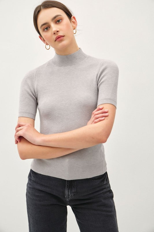 SWT 018 - Short Sleeve Knit Sweater