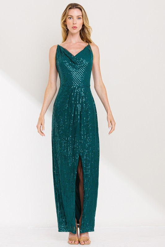 LD 578 - Sequin Maxi Dress