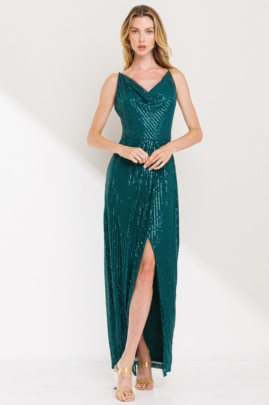 LD 578 - Sequin Maxi Dress