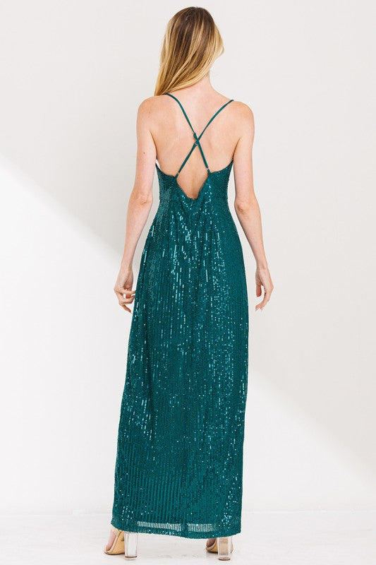 LD 578 - Sequin Maxi Dress