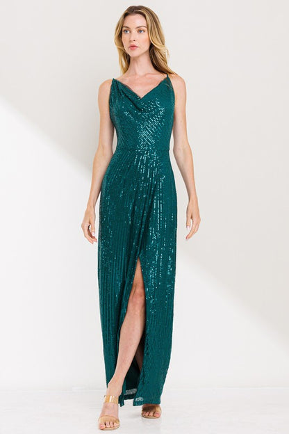 LD 578 - Sequin Maxi Dress