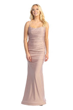 LD 603 - Strap Back Jewel Detail Gown
