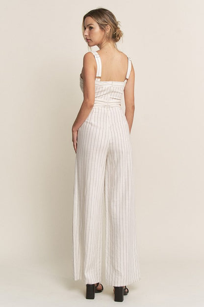 JS 120 - Striped Linen Jumpsuit