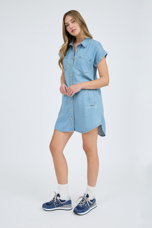 CD 3666 - Button Down Midi Dress