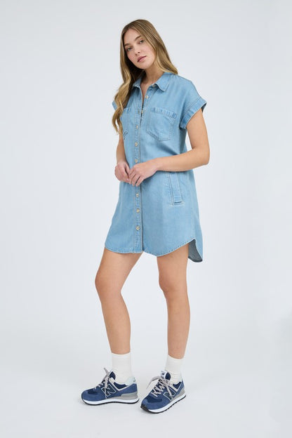 CD 3666 - Button Down Midi Dress