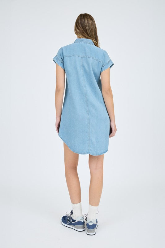 CD 3666 - Button Down Midi Dress