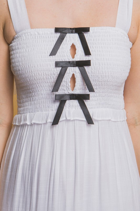 LD 628 - Bow & Ribbon Midi Dress