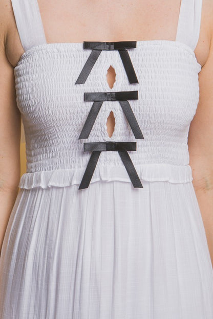 LD 628 - Bow & Ribbon Midi Dress