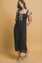 LD 628 - Bow & Ribbon Midi Dress