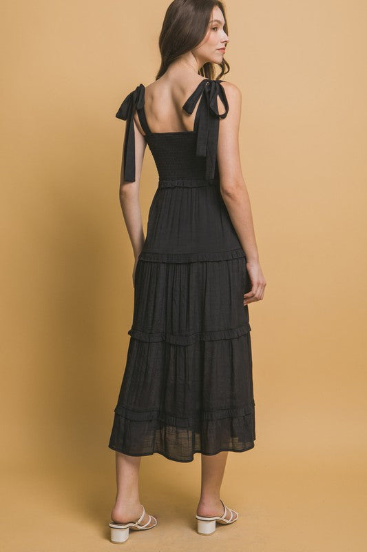 LD 628 - Bow & Ribbon Midi Dress