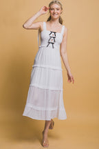 LD 628 - Bow & Ribbon Midi Dress