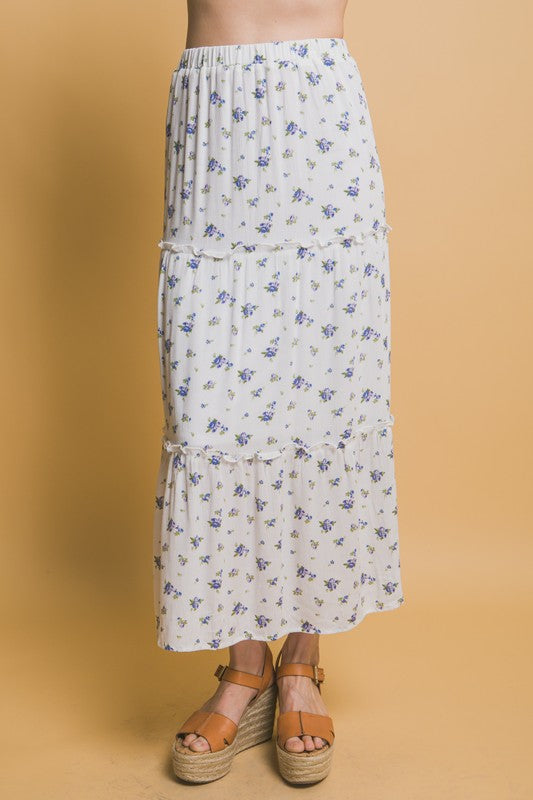 SKT 1023 - Floral Maxi Skirt