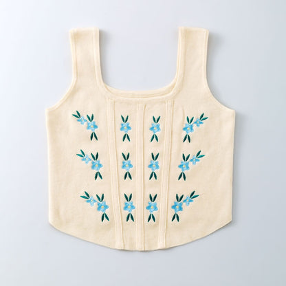TT 099 - Floral Corset Tank Top
