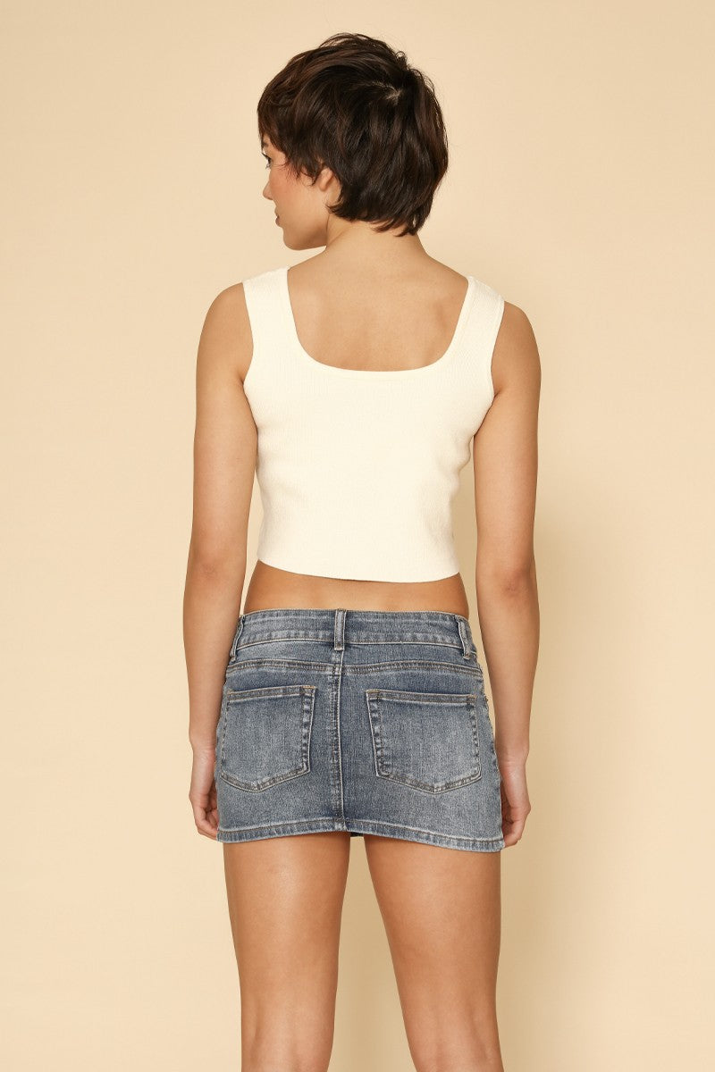 TT 099 - Floral Corset Tank Top