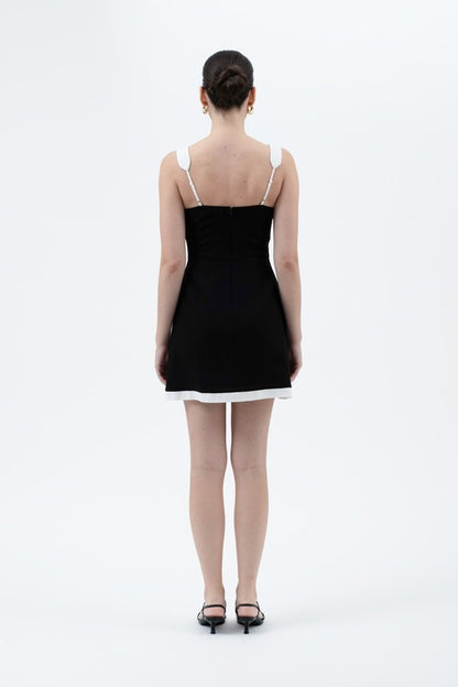 CD 3669 - Contrast Trim Mini Dress