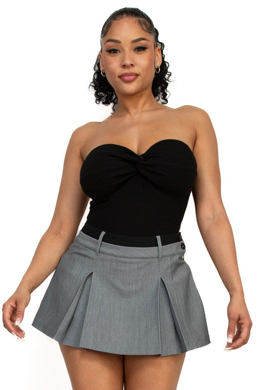 CT 2727 - Solid Twisted Tube Top