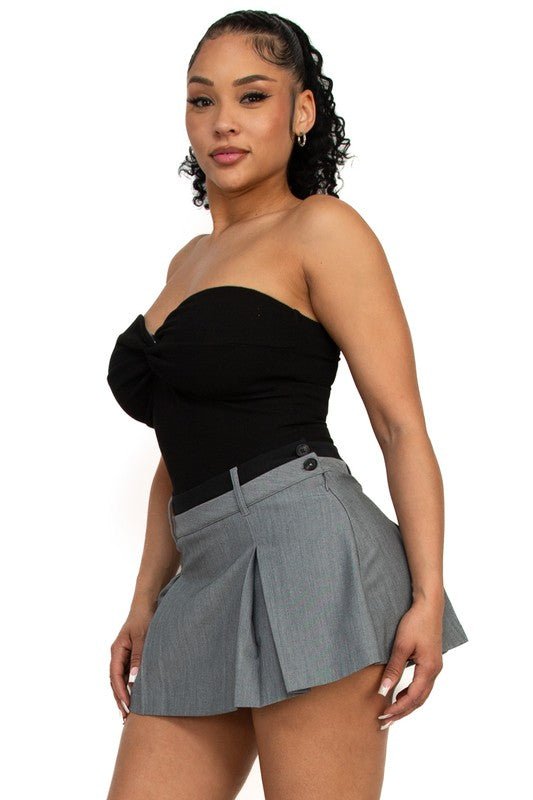 CT 2727 - Solid Twisted Tube Top