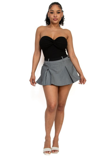 CT 2727 - Solid Twisted Tube Top