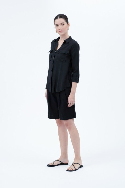 DT 1663 - Button Down Shirt With Pocket