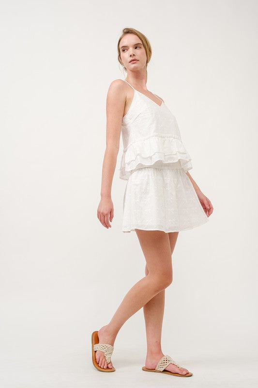 SET 045 - Elastic Eyelet Skirt