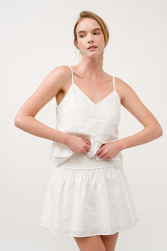 SET 045 - Elastic Eyelet Skirt