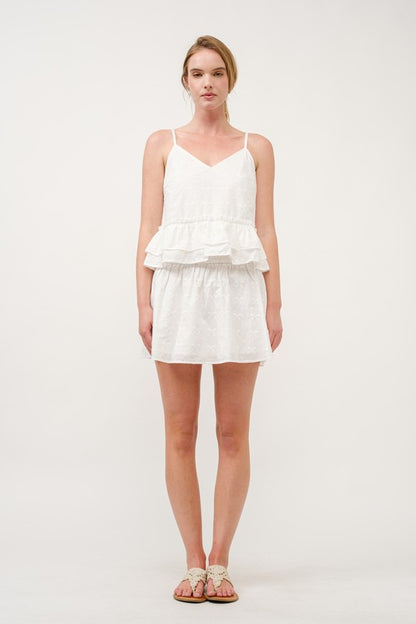 SET 044 - Eyelet Peplum Top