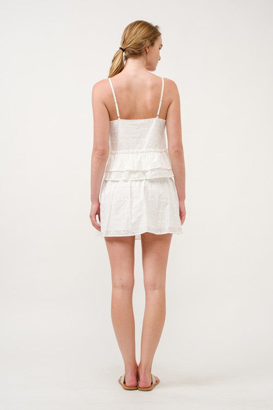 SET 044 - Eyelet Peplum Top