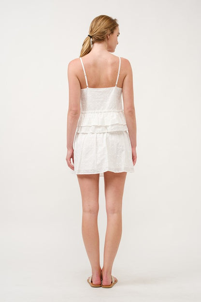 SET 044 - Eyelet Peplum Top