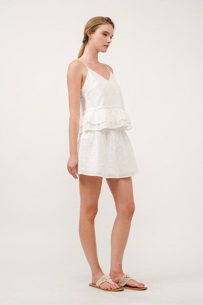 SET 045 - Elastic Eyelet Skirt