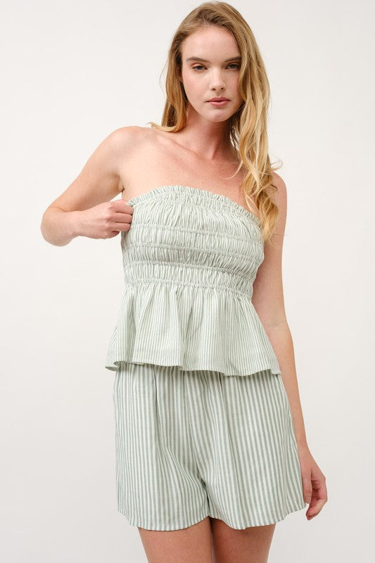 SET 043 - High Waist Elastic Shorts