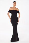 GOWN 416 - Off Shoulder Flare Gown