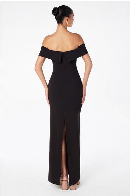 GOWN 416 - Off Shoulder Flare Gown
