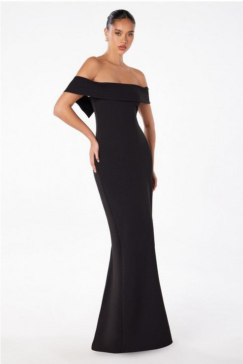 GOWN 416 - Off Shoulder Flare Gown
