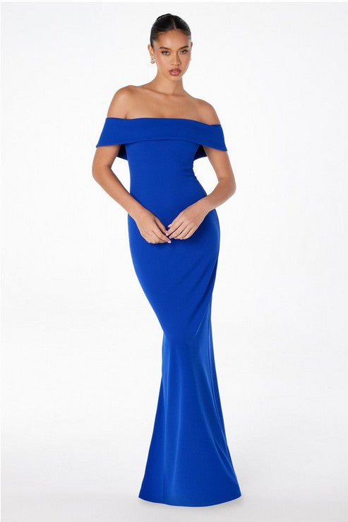 GOWN 416 - Off Shoulder Flare Gown