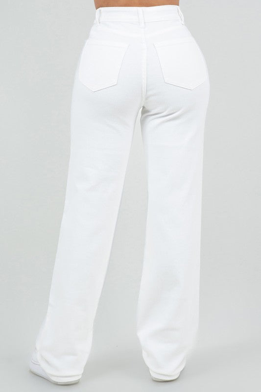 P 817 - Wide Leg Denim Jeans