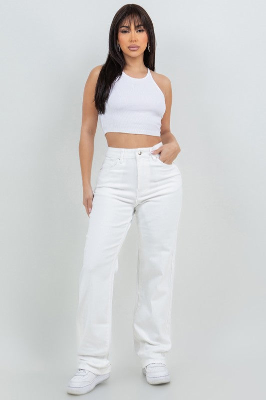 P 817 - Wide Leg Denim Jeans