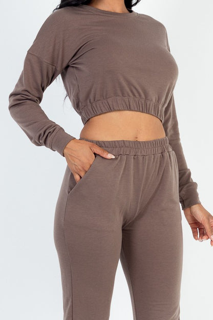 P 765 - French Terry Pullover & Jogger Set (Top Only)