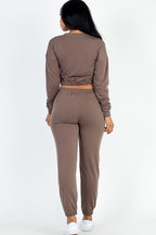 P 765 - French Terry Pullover & Jogger Set (Top Only)