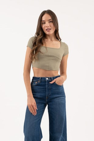 CT 2844 - Corset Crop Top