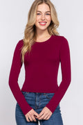 CT 2771 - Cotton Long Sleeve Crop Top