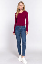 CT 2771 - Cotton Long Sleeve Crop Top