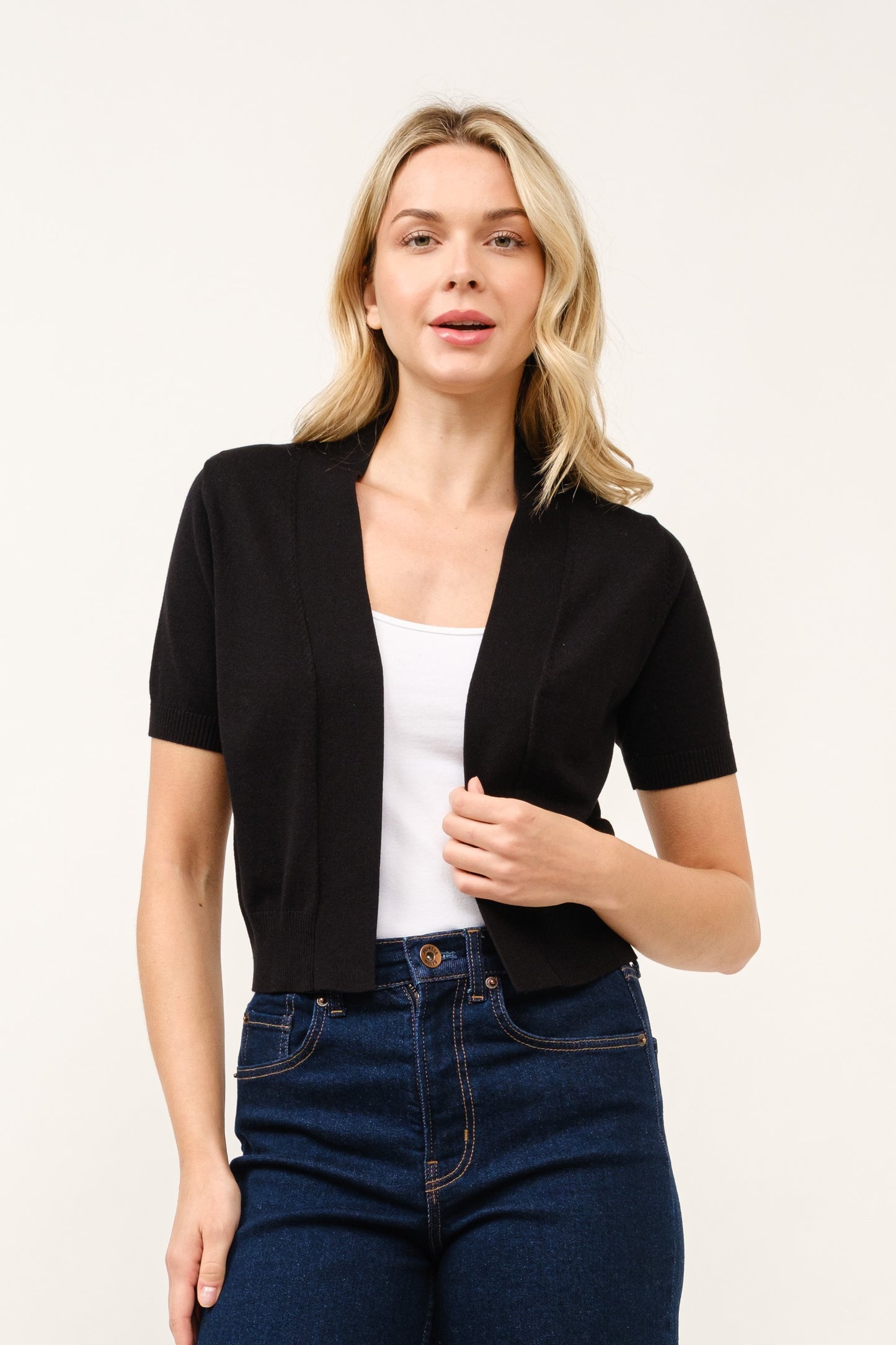 SWT 039 - 3/4 Sleeve Open Bolero