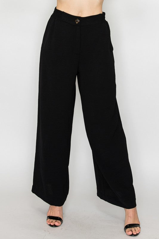 SET 021 - Wide Leg Pocketed Pants