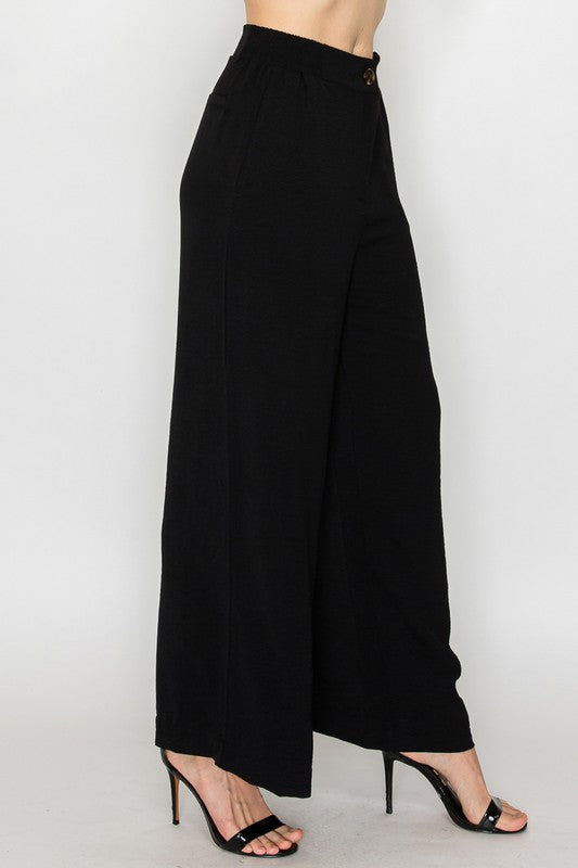 SET 021 - Wide Leg Pocketed Pants